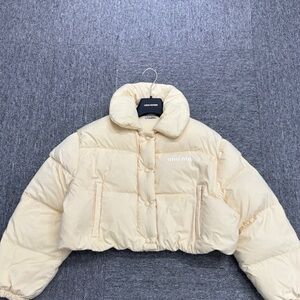 Authentic Miu Miu Beige Puffer Coat